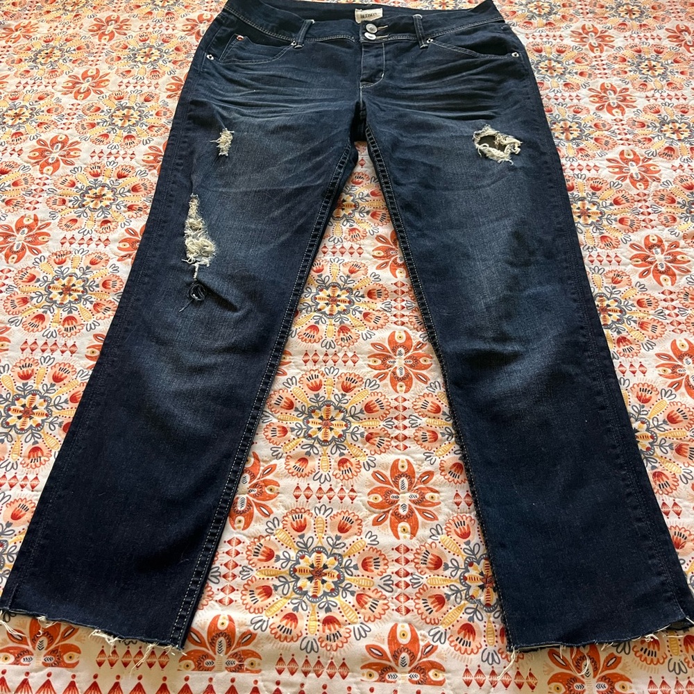 Hudson flood crop with raw hem size 29 jeans